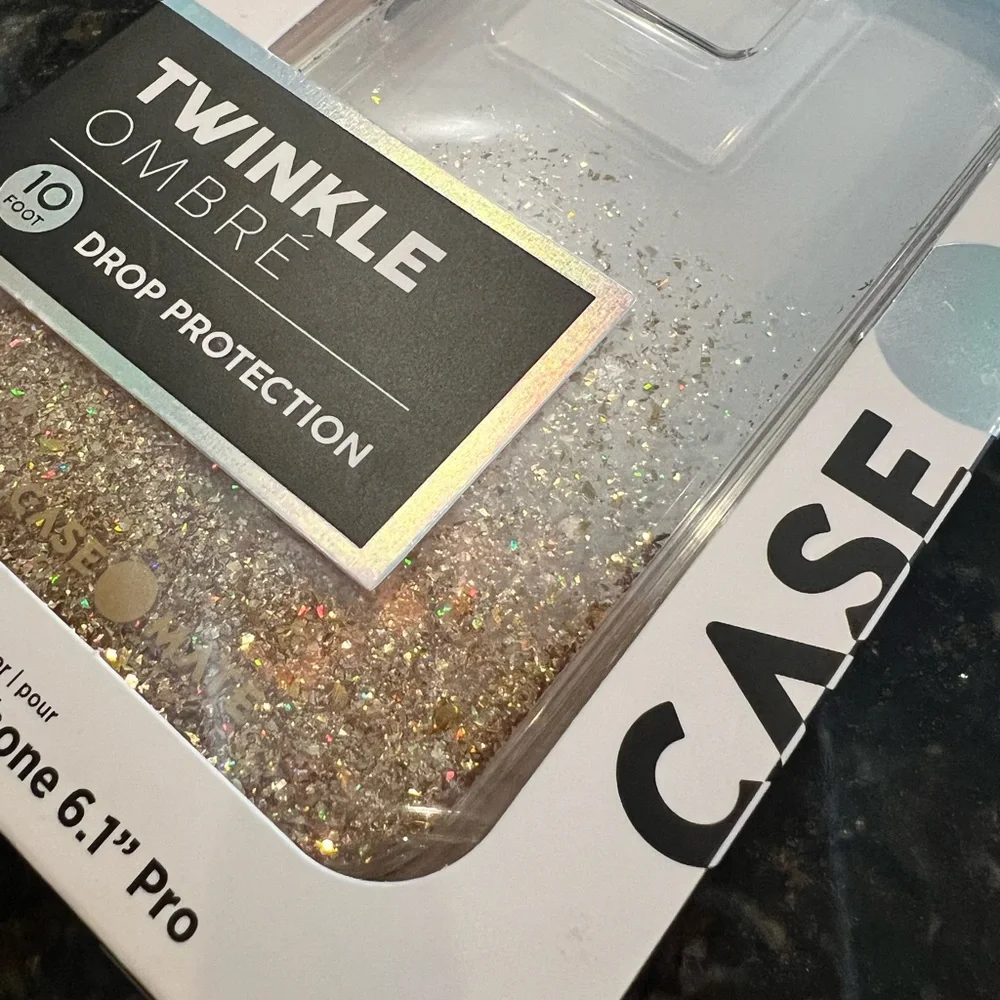 NWT Case-Mate iPhone 13 Pro Twinkle Ombre (Gold) Protective Case
